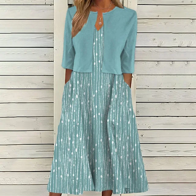Referral Discount sleek dressPolka Dot Two Piece Dress