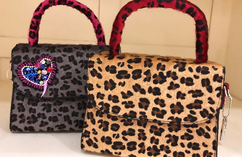 fitted dressLeopard Handle Bag