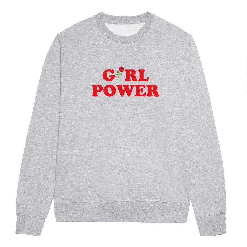 performance gym sweatshirtGirl Power Rose Feminist Sweatshirt