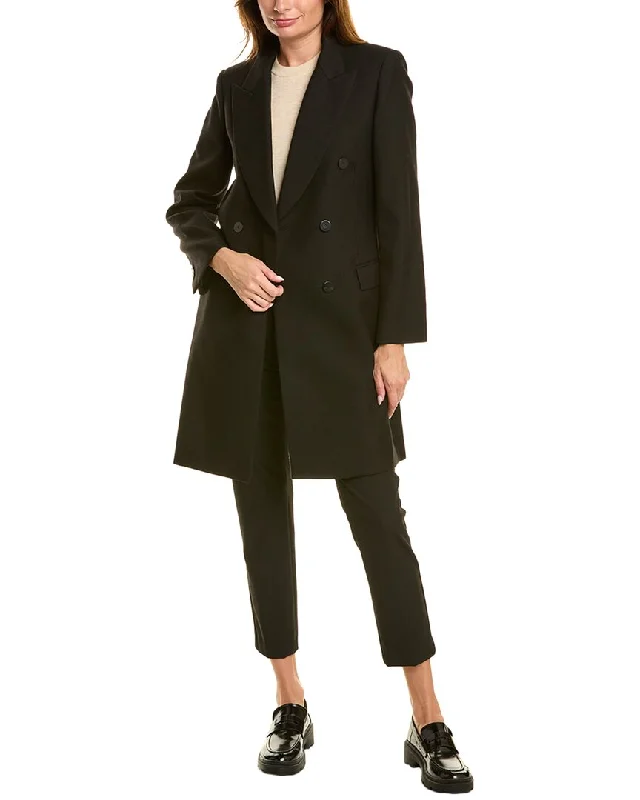 Limited Time Discount casual trench coatTheory Tailored Wool-Blend Coat