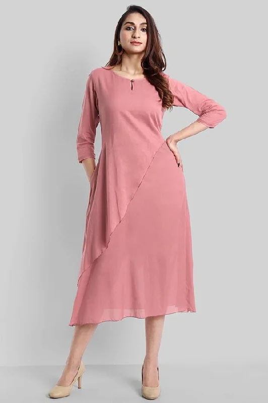 Incredible Offers Pink Mul Cotton Haseena Dress
