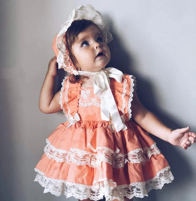 Overstock Sale bohemian dressPastel Petal Orange Bonnet