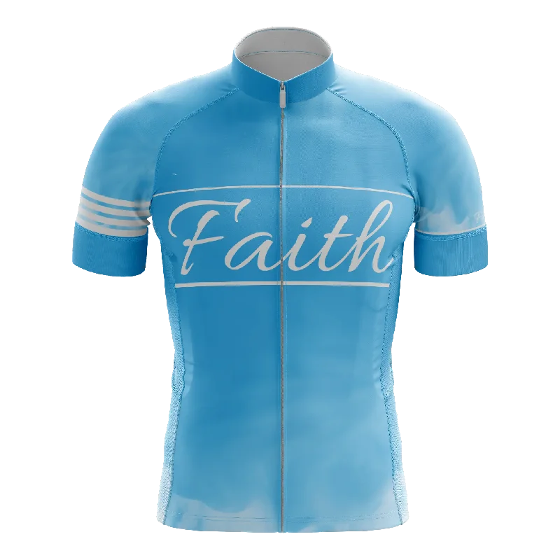 fitness lifestyle hoodieFaith Blue Short Sleeve Cycling Jersey