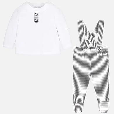 Huge Discounts wool dressBoy Striped Suspender Set