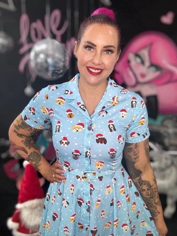 Big Discounts trendy mini dressPeggy Swing Dress in Merry Pawmas