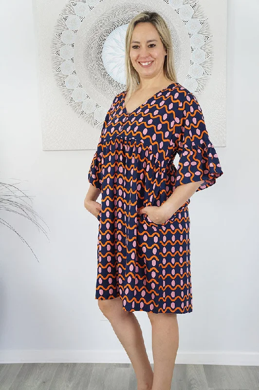 Early Access Millie Dress "Waves"