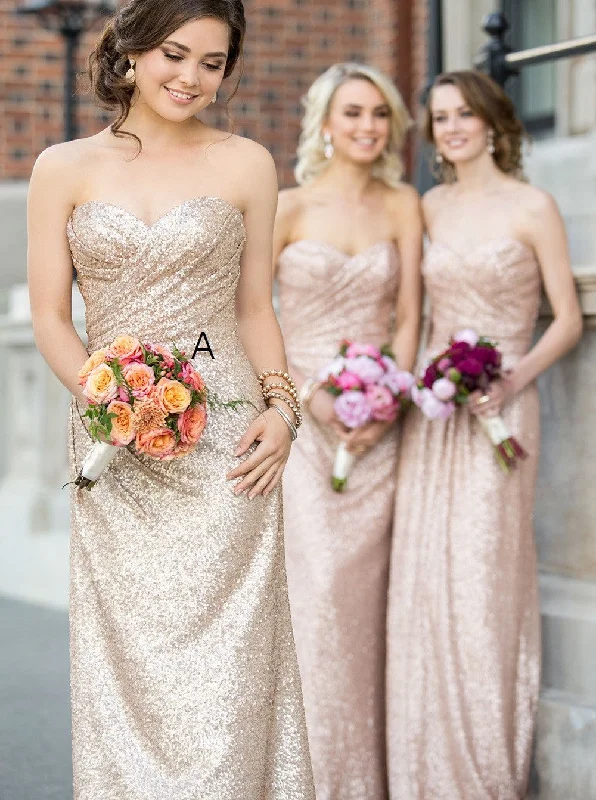 Buy More, Save More formal dressGorgeous Strapless Sequin Long Bridesmaid Dress Evening Dress