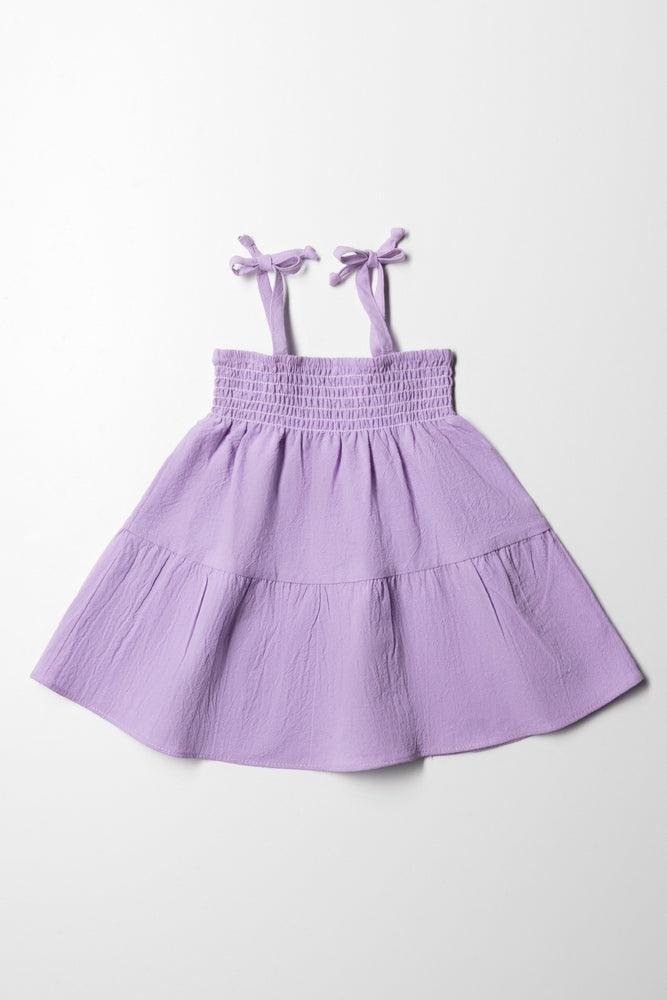 romantic dressStrappy Tiered Dress Purple