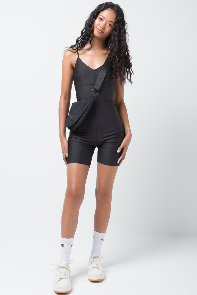 vintage-inspired dressSlinky Playsuit Black