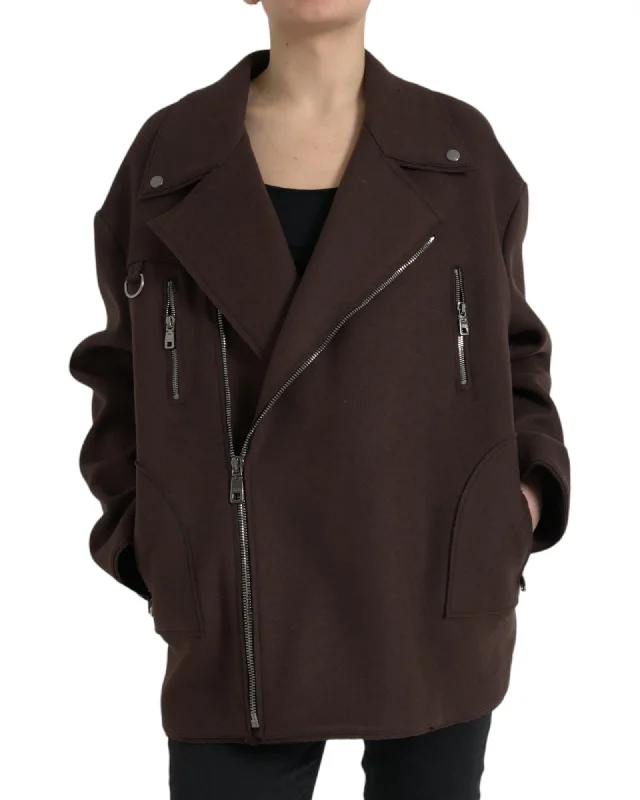 raincoatDolce & Gabbana  Oversized Wool Jacket - Brown