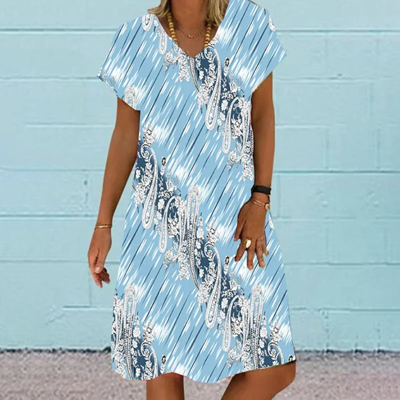YEAR-End Sale sleek dressAbstract Print Casual Dress