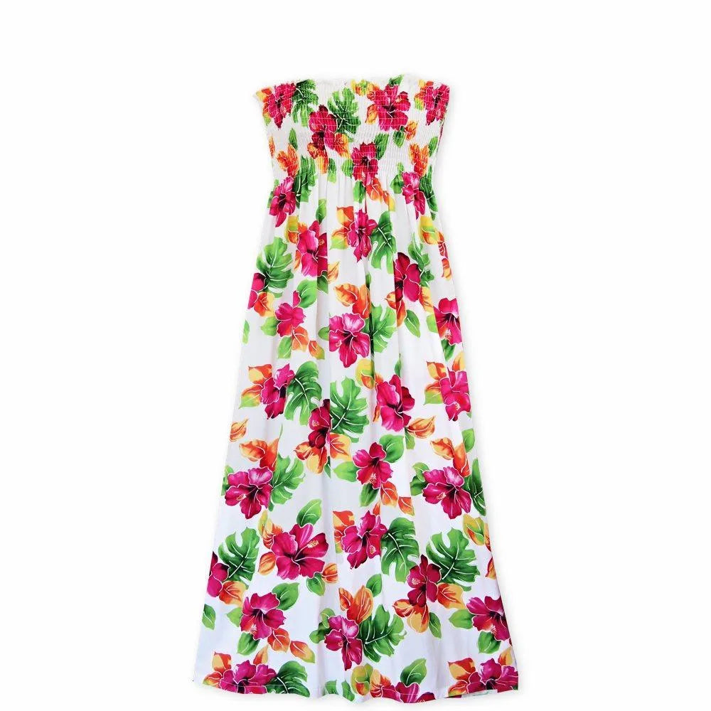 Unmissable Offer Hoopla White Maxi Hawaiian Dress