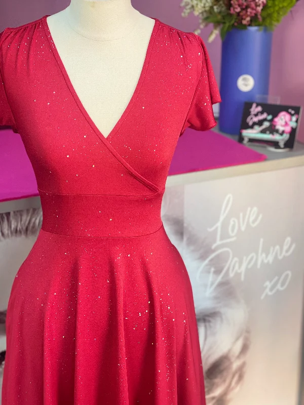 Discount Extravaganza mini dressMimi Swing Dress - Red Sparkle