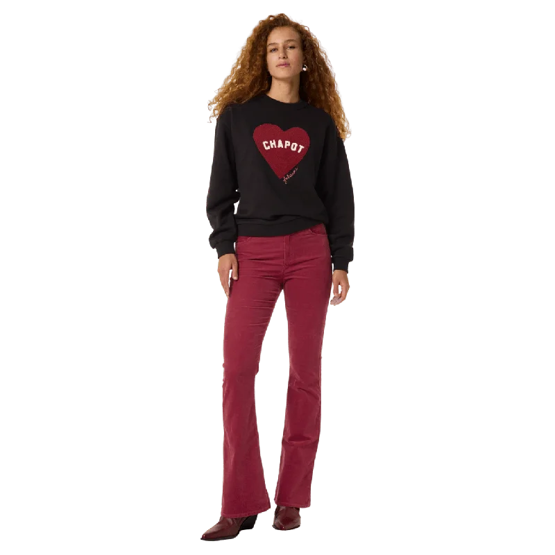 sleek gym hoodieFabienne Chapot Terry Sport Heart Sweater