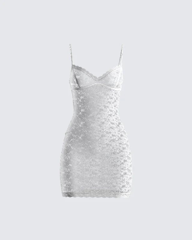 Massive Deals party-ready dressCaterina White Lace Mini Dress