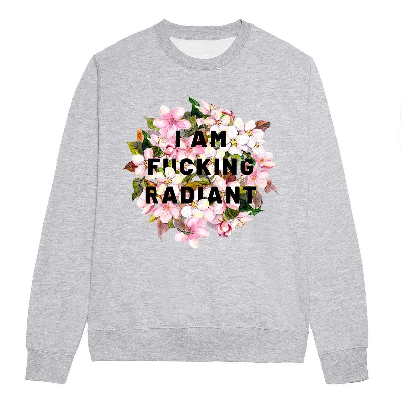 eco-friendly fitness hoodieI Am F*cking Radiant Feminist Sweatshirt