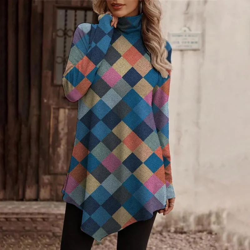 Year-End Sale mini dressColourful Plaid Shirt Dress