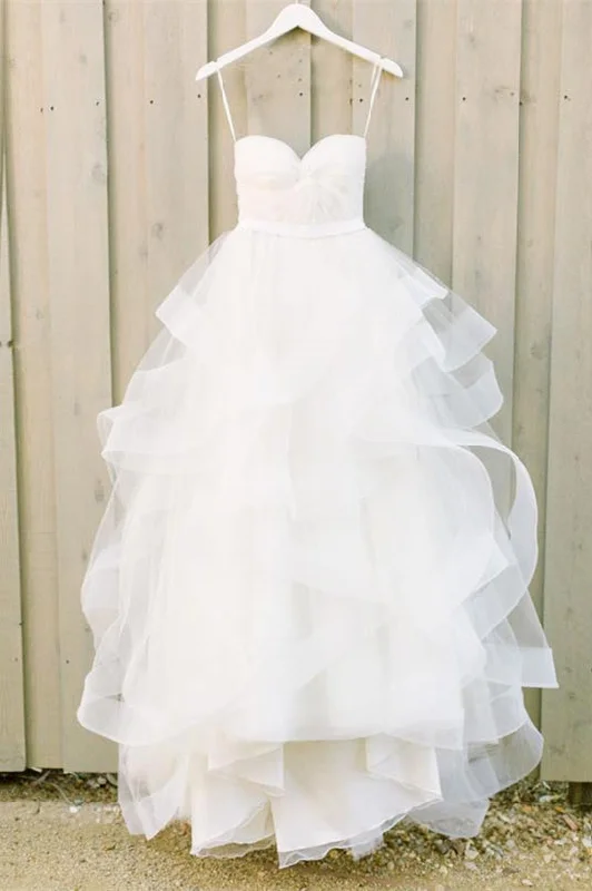 Discount Mania comfy maxi dressModern Sweetheart Ruffles Tulle A-line Wedding Dress Bride Gowns WD-70970