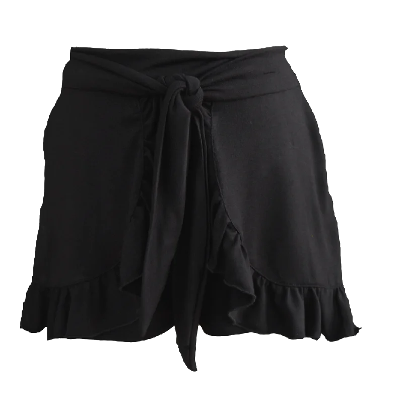 Super Sale casual knit dressTru Luv Wrap Ruffle Shorts