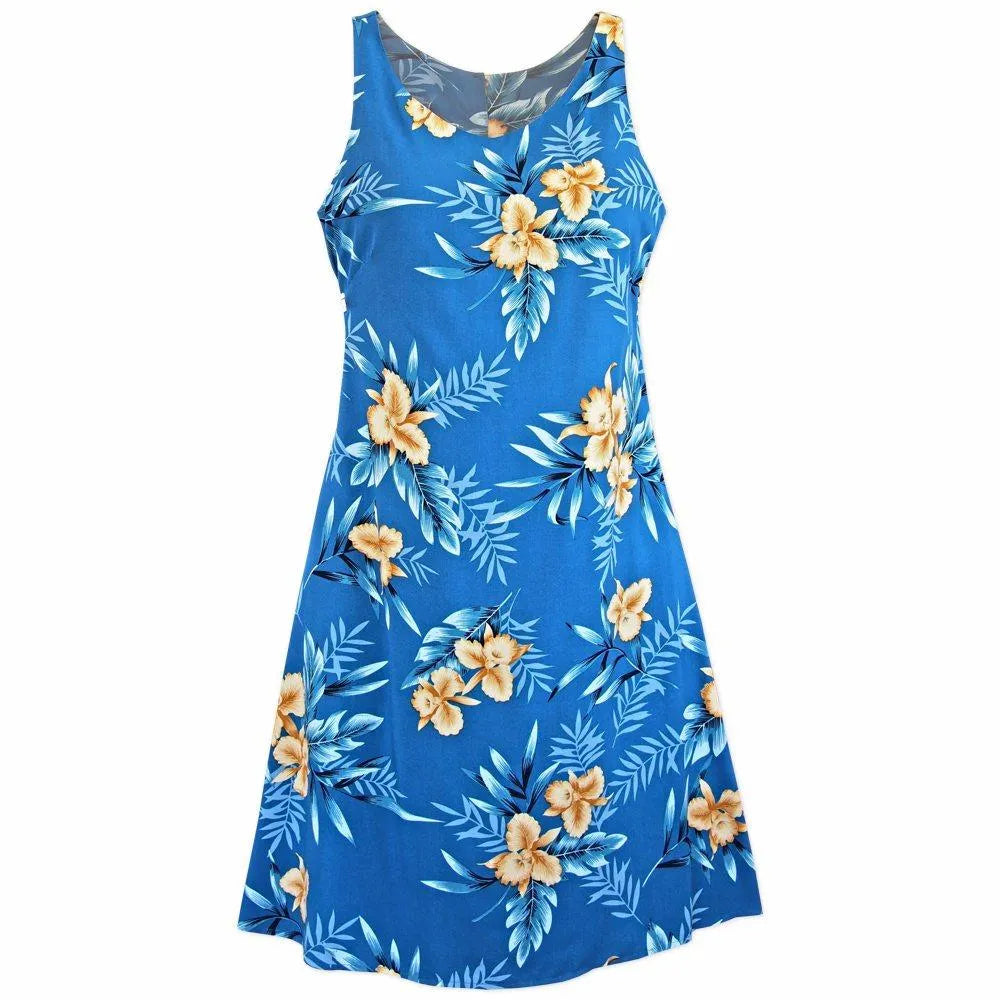 Get It Before It’s Gone Midnight Blue Fiesta Hawaiian Dress