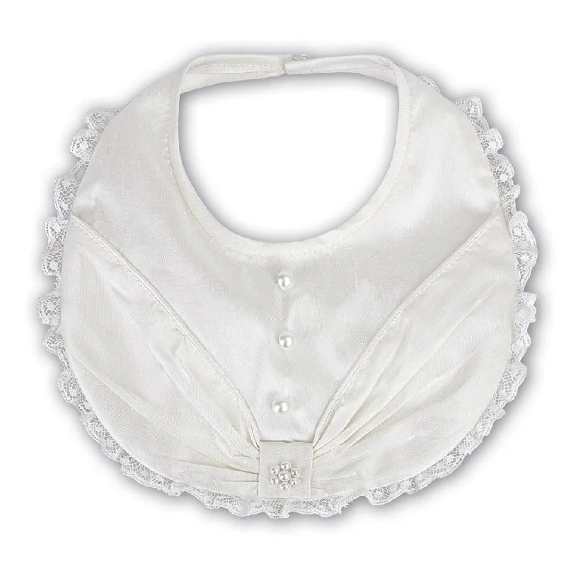 Overstock Sale one-shoulder dressSarah Louise Pearl And Lace Bib