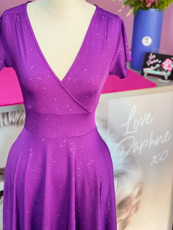 Midnight Madness formal dressMimi Swing Dress - Purple Sparkle