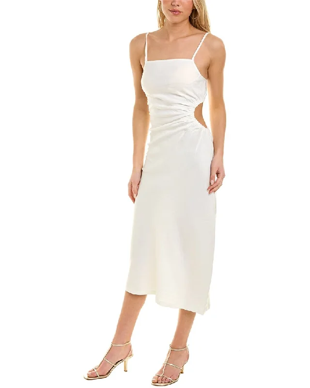 pleated dressMonrow Linen-Blend Slip Dress