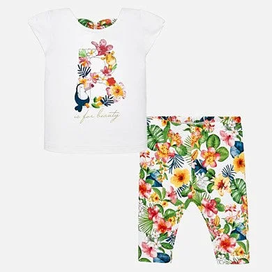 Special Discount long-sleeve floral dressTropical t-shirt and legging set