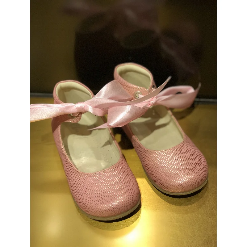 Online Only cocktail party dressEmel Pink Bow Shoe