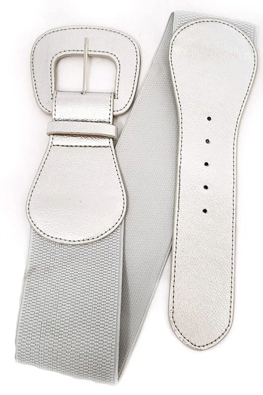 Don't Wait one-shoulder dressDolly Elasticated Belt - Silver