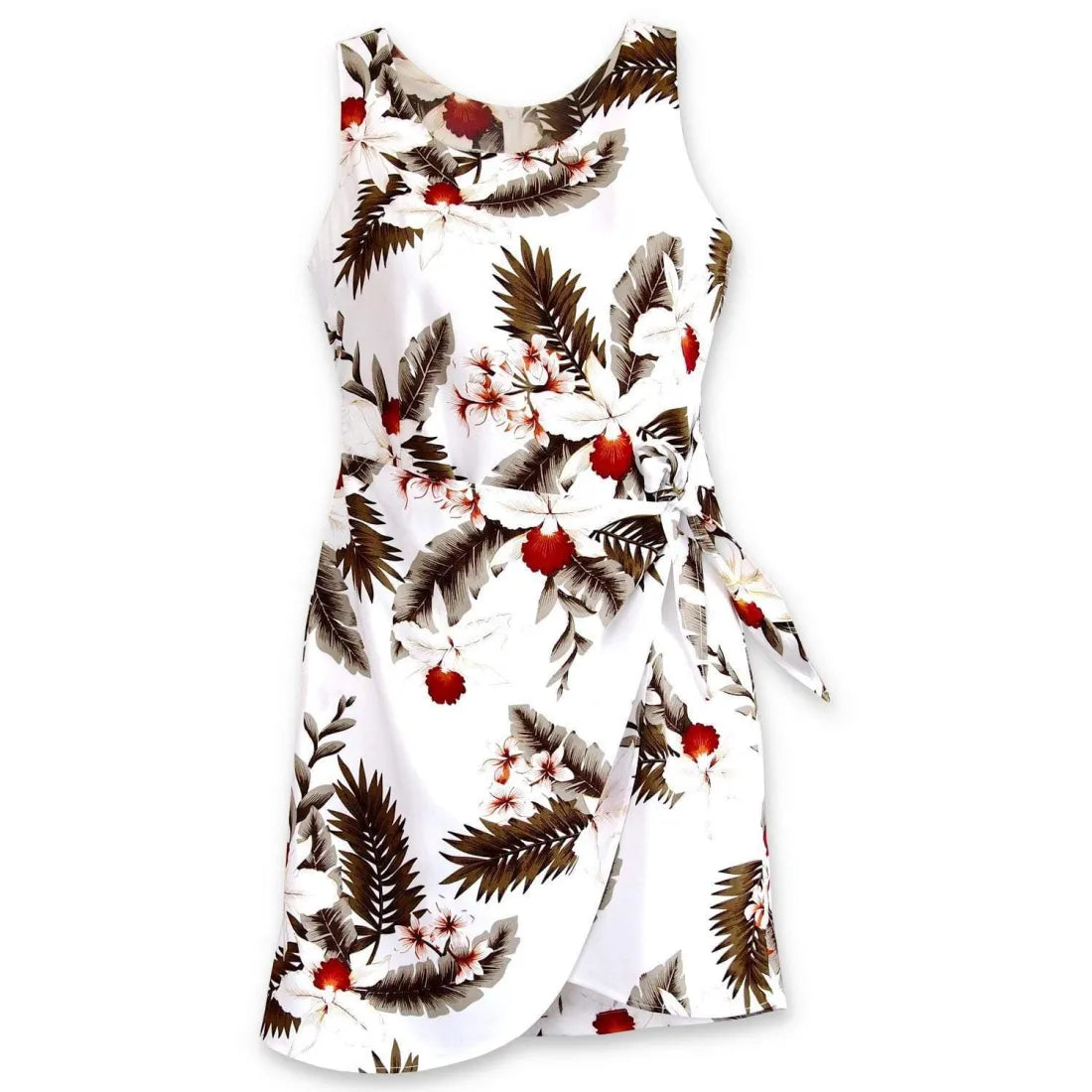 Seasonal Sale Moon White Honi Hawaiian Dress