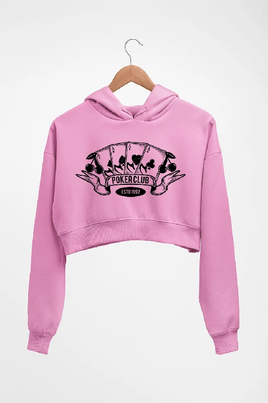 performance hoodie for gymPoker Crop HOODIE FOR WOMEN