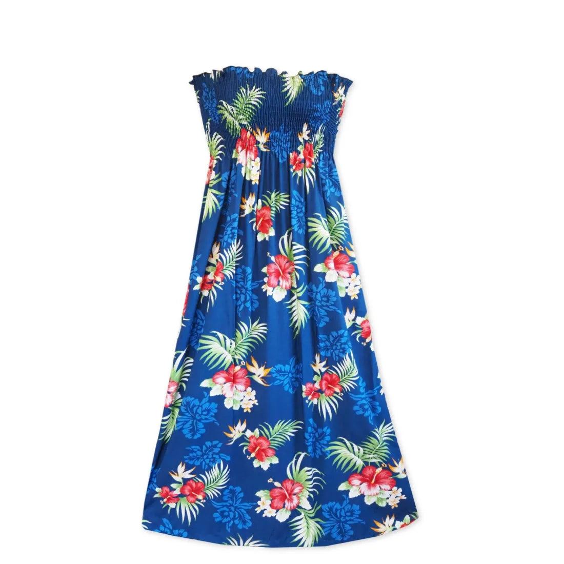 Price Meltdown Passion Navy Blue Maxi Hawaiian Dress