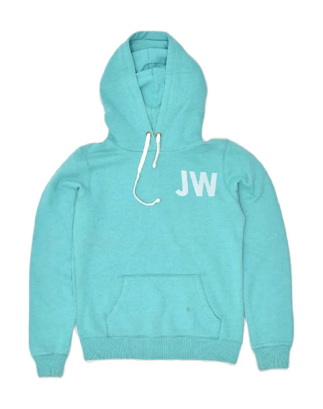 Best Bargains breathable hoodiebreathable hoodieJACK WILLS Womens Graphic Hoodie Jumper UK 10 Small Blue Cotton Sports