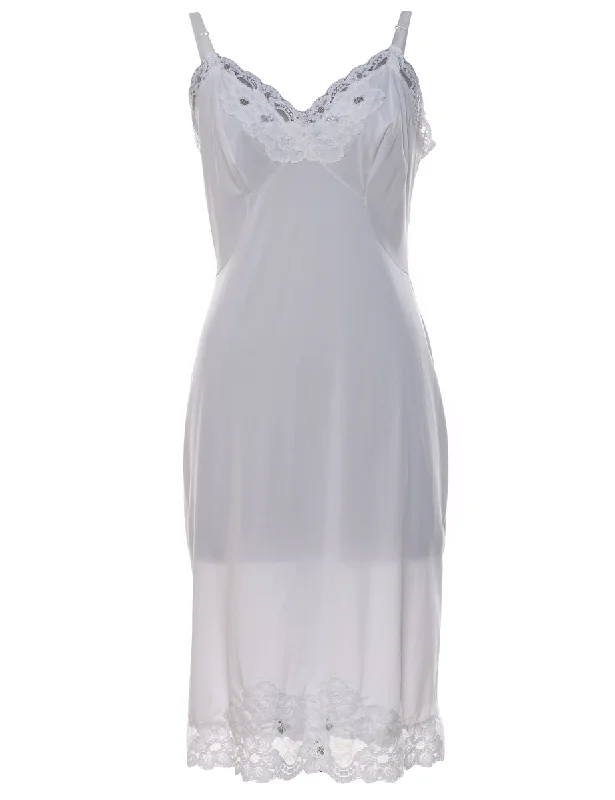 Unbeatable Prices high-quality coatWhite Lace Classic Slip Dress - S