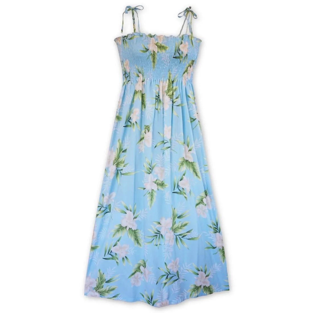 Bargain Prices Midnight Baby Blue Maxi Hawaiian Dress