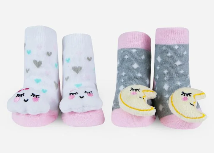 casual slip dressWaddle Moon and Cloud Rattle Socks