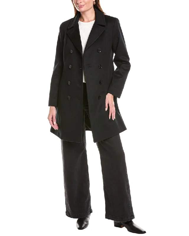 Holiday Sale lightweight outerwearSofiacashmere Modern Wool & Cashmere-Blend Trench Coat