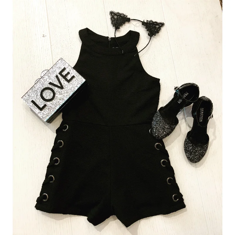 Steals and Deals flowy dressElisa B Laceup Romper