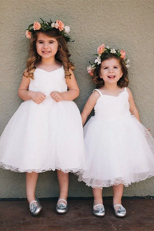 Limited Time relaxed fit dressPrincess Ball Gown White Tulle Flower Girl Dress