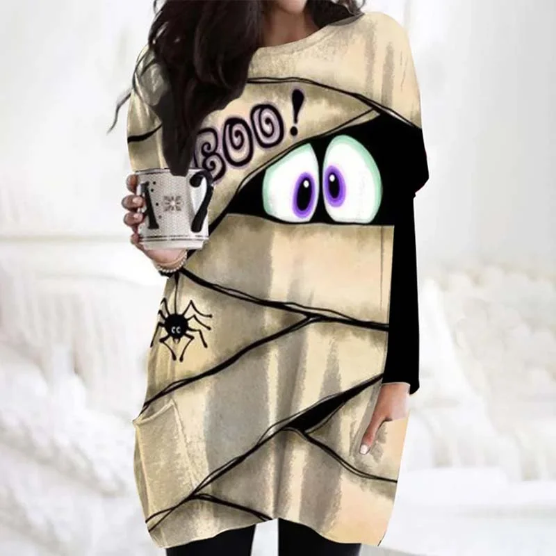 Deal Zone high-waisted dressVintage Printed Shirt Dress