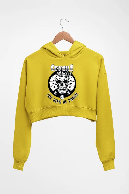 cozy hoodie for cold weatherPoker Crop HOODIE FOR WOMEN