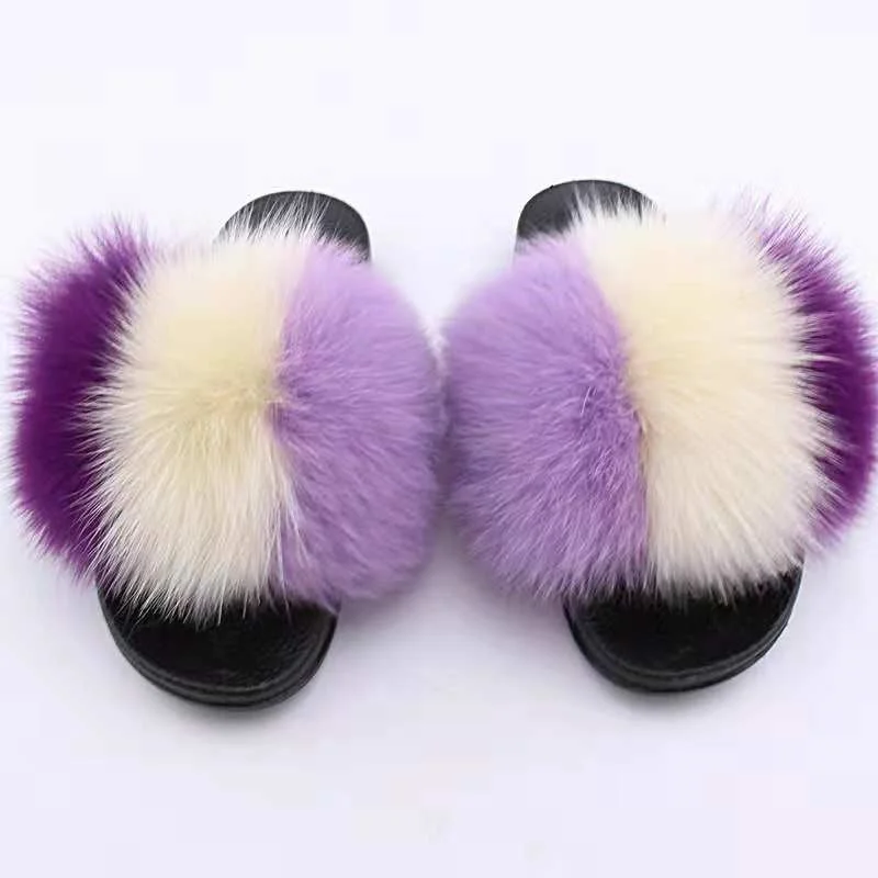 Price Smash modern dressFurry Purple Ombré Slides