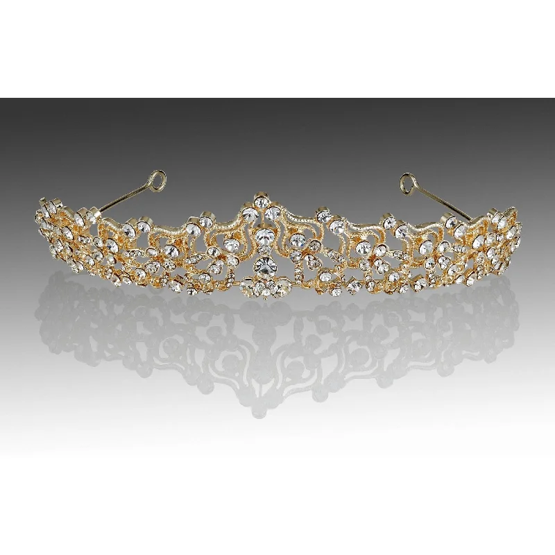 New Arrival trendy wrap dressDecadent Gold Crystal Tiara