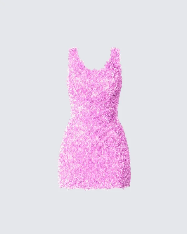 fitted dressChristy Pink Petal Mini Dress