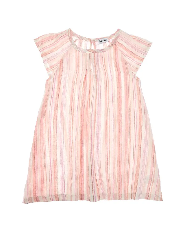 Savings Alert casual midi dressSplendid Multi Stripe Linen-Blend Dress