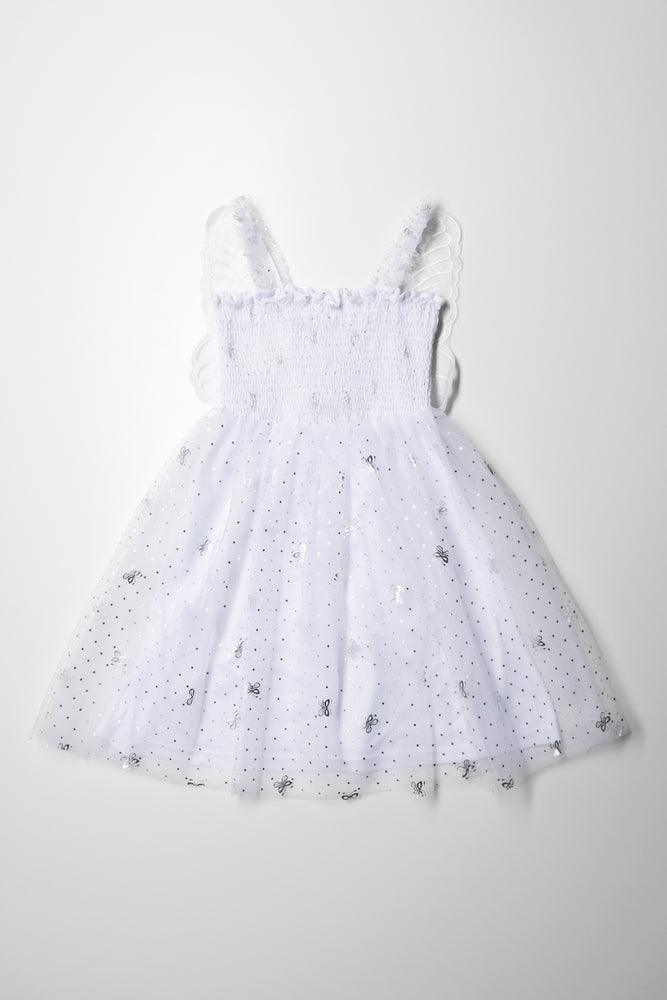 classic fit-and-flare dressButterfly Dress White