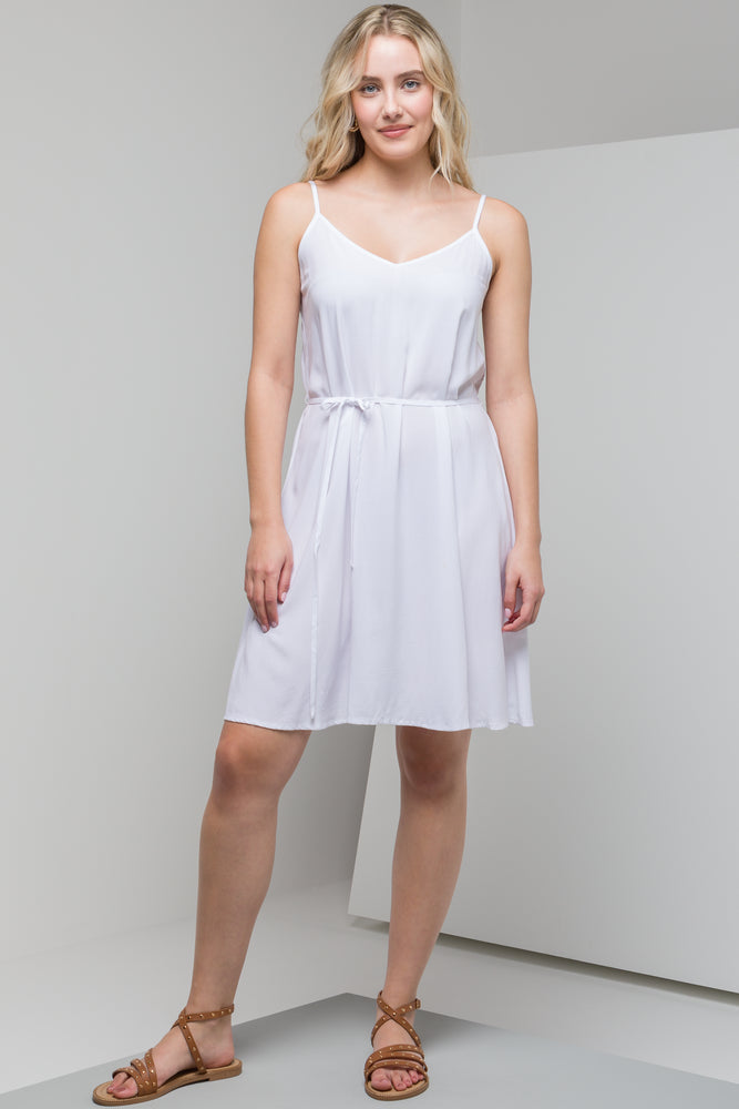 party dressBelted Strappy Dress White