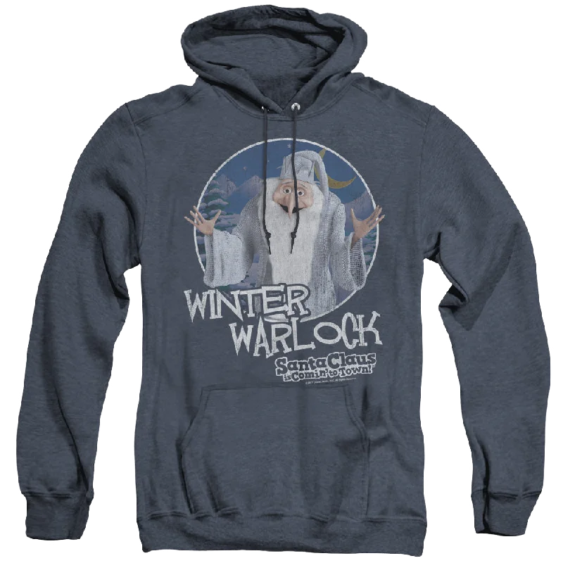 lightweight hooded sweatshirtSanta Claus is Comin' to Town Winter Warlock - Heather Pullover Hoodie