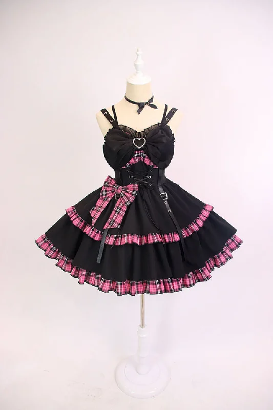 black and pink (new version, without ruffles on bust)